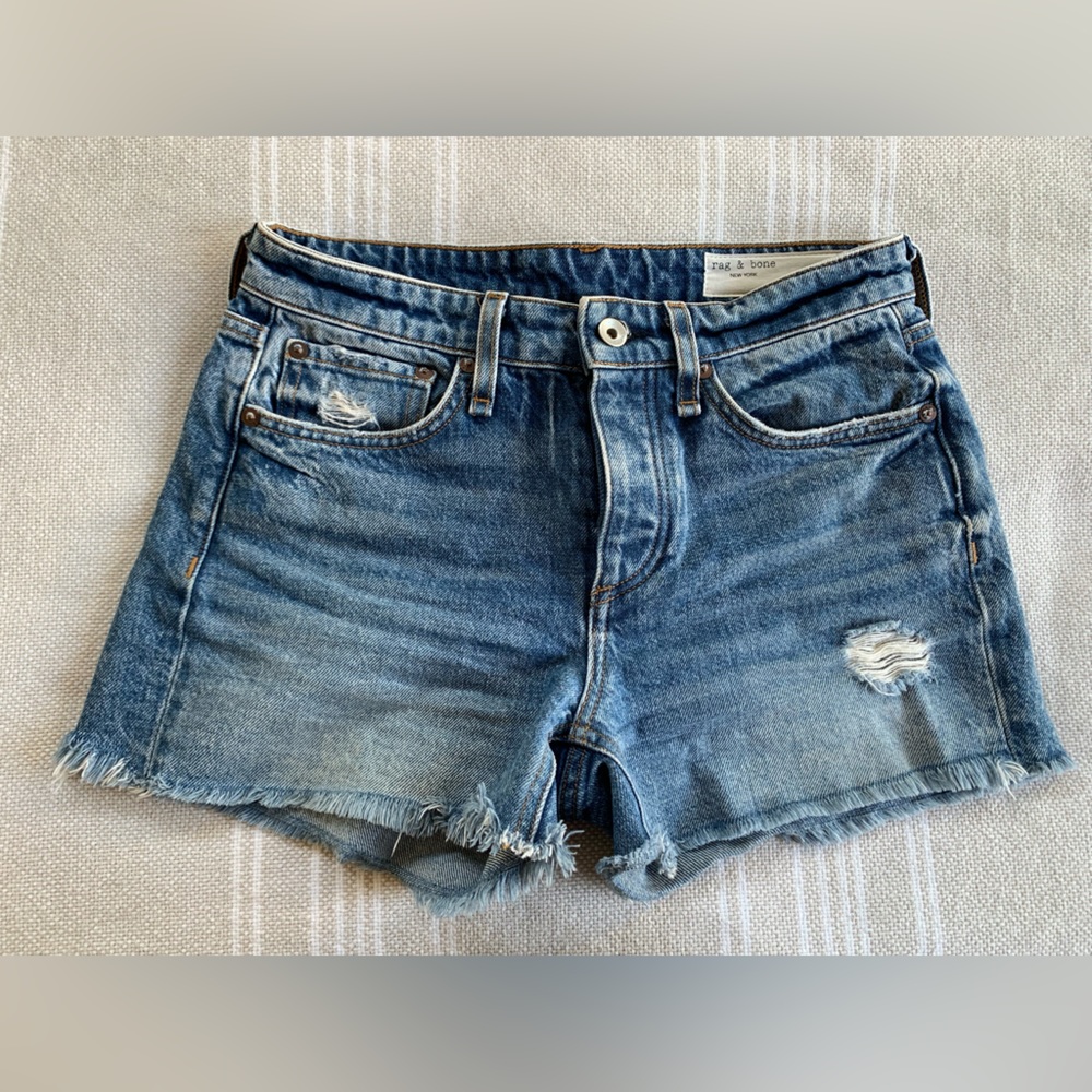 rag & bone Low-Rise Dre Jean Shorts